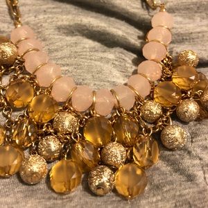 Gold and pink necklace